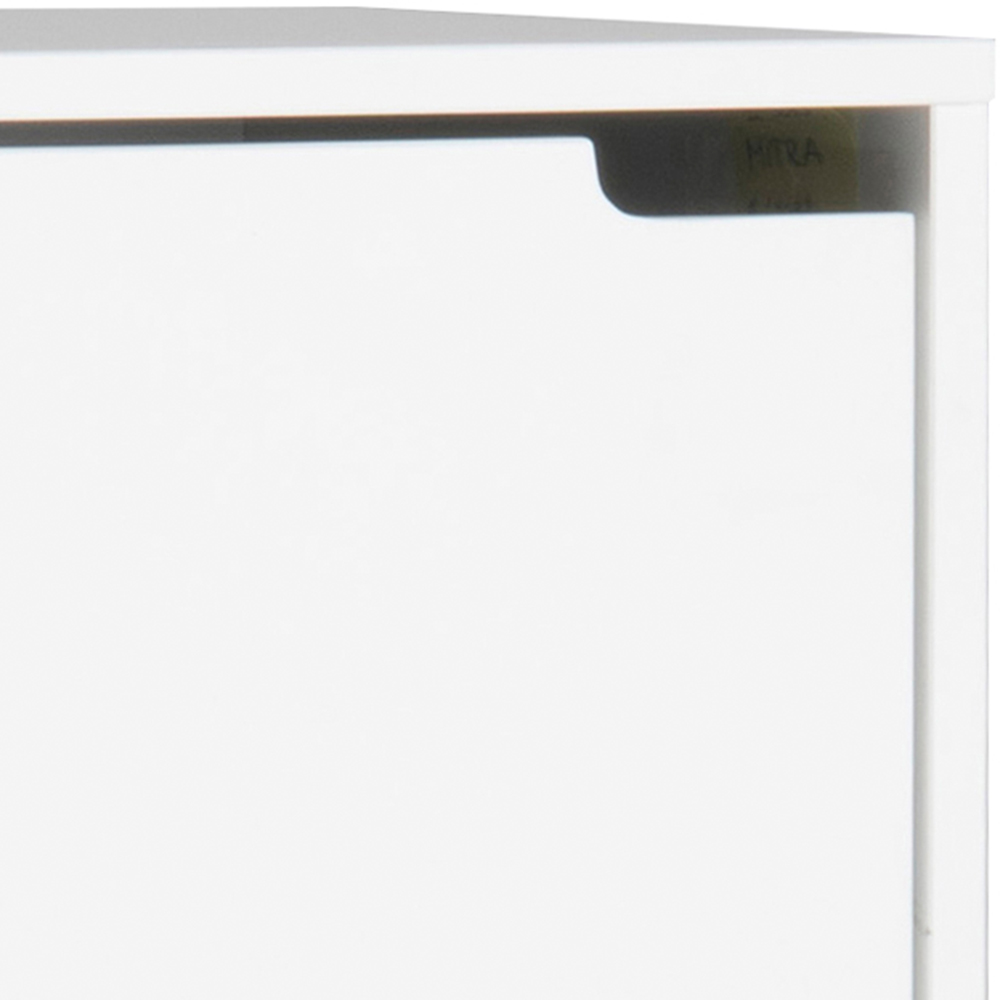 Florence Mitra 3 Flip Down Door White Shoe Cabinet Image 7