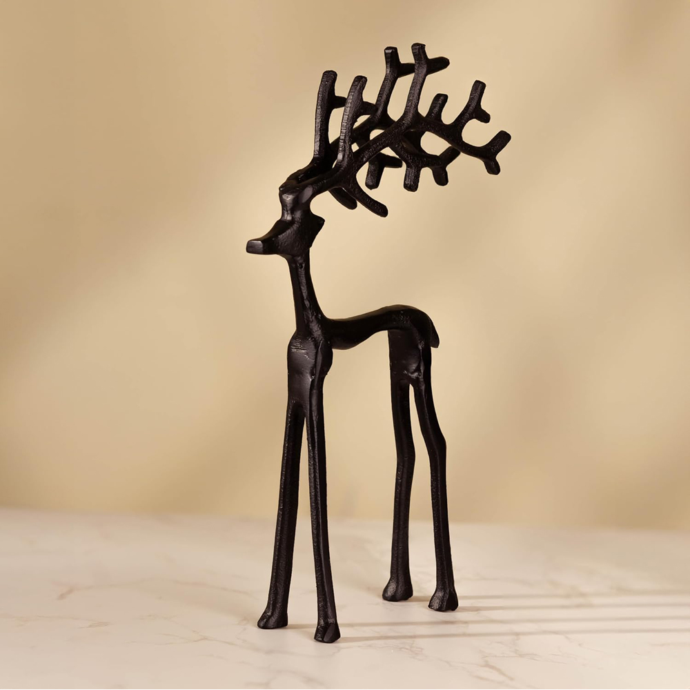 Marco Paul Black Reindeer Christmas Decoration Image 8