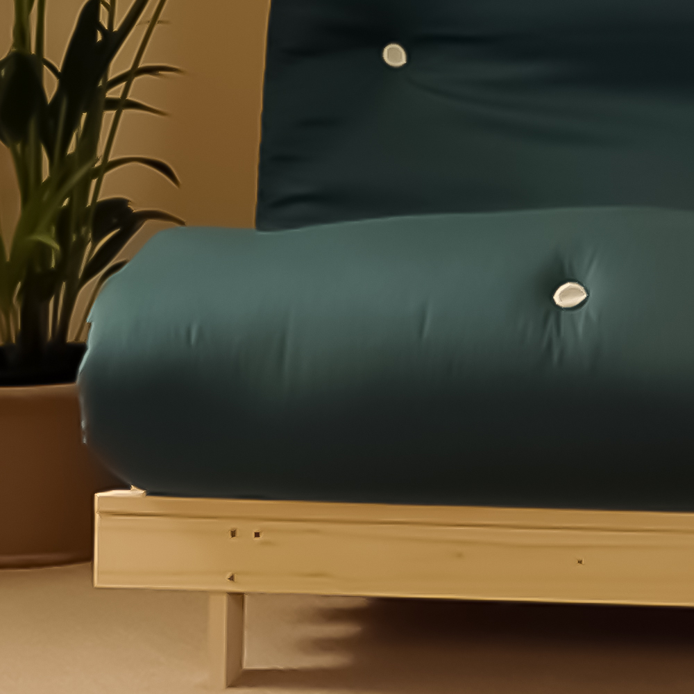 Brooklyn Single Sleeper Green Futon Base and Mattress Image 2