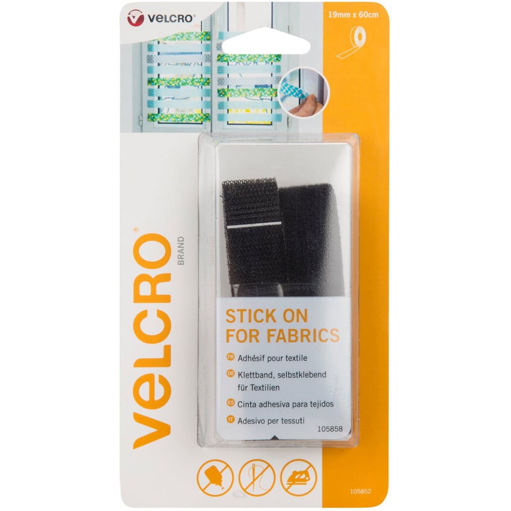 Stick On Tape For Fabrics - Black Image