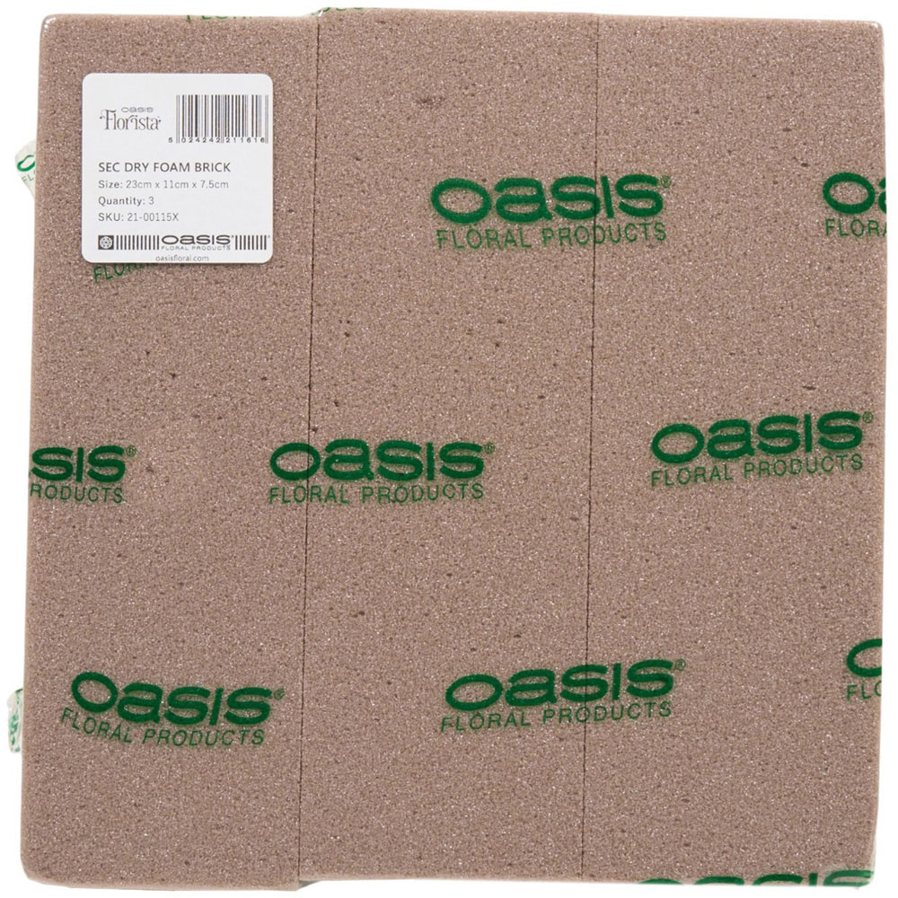 Pack of 3 Oasis Dry Foam Bricks Image 3