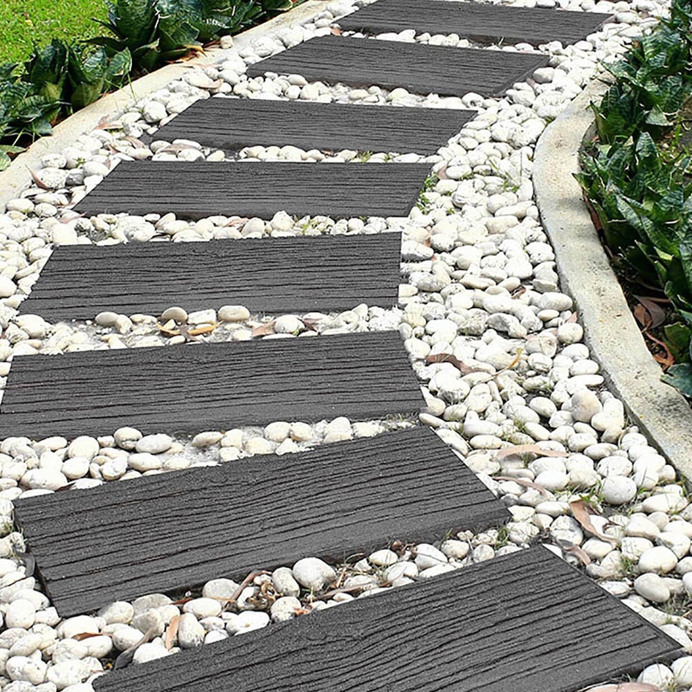 Railroad Tie Stepping Stone - Grey Image 2