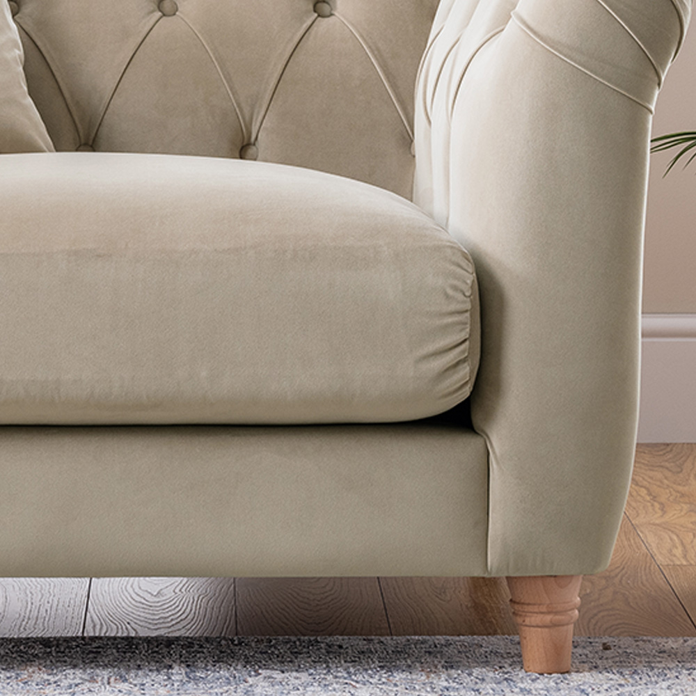 Putty Velvet Armchair Image 3