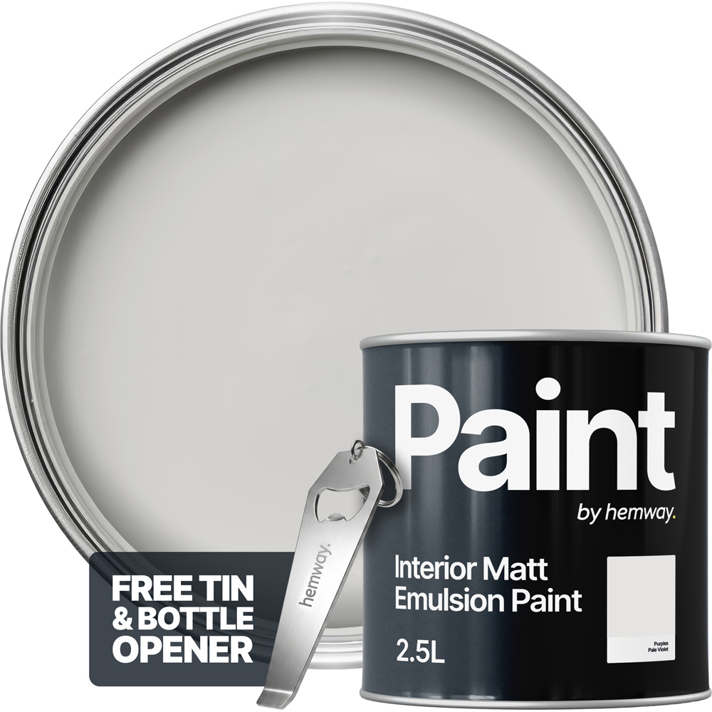 Hemway Pale Violet Interior Matt Acrylic Emulsion Paint 2.5L Image 4