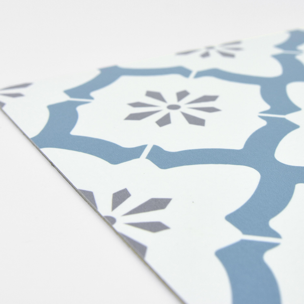 Floorpops Alfama White and Light Slate Peel and Stick Floor Tile 30.48 x 30.48cm 10 Pack Image 3