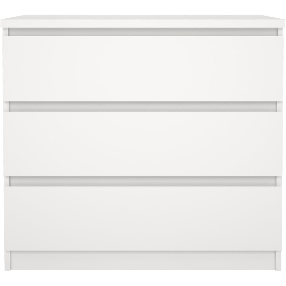 Florence Naia 3 Drawer White Chest of Drawers Image 3