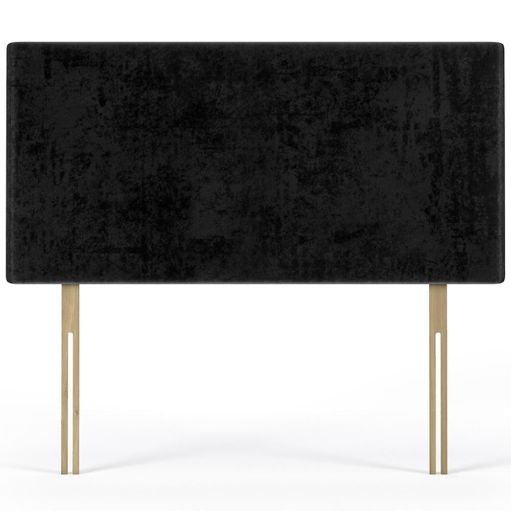 Bedmaster Super King Black Naples Velvet Valencia Plain Headboard Image 2