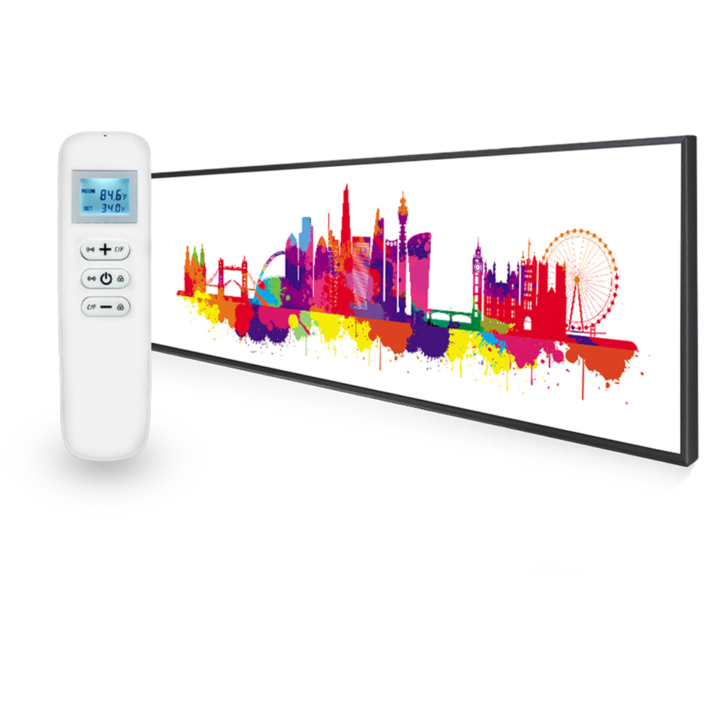 Mirrorstone Nexus London Skyline Splash Ultraslim Wi-Fi Infrared Heating Panel 350W 295 x 1195mm Image 3