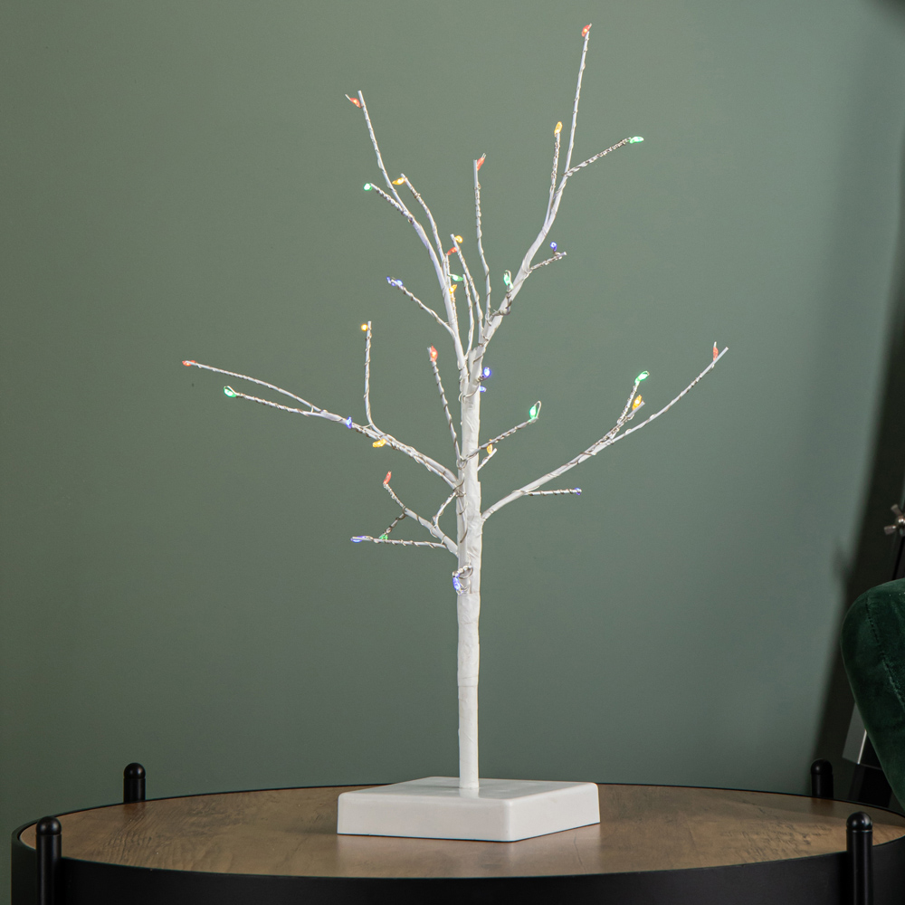 Samuel Alexander 32 Warm White and Multi-Colour LED Christmas Twig Tree 40cm Image 7