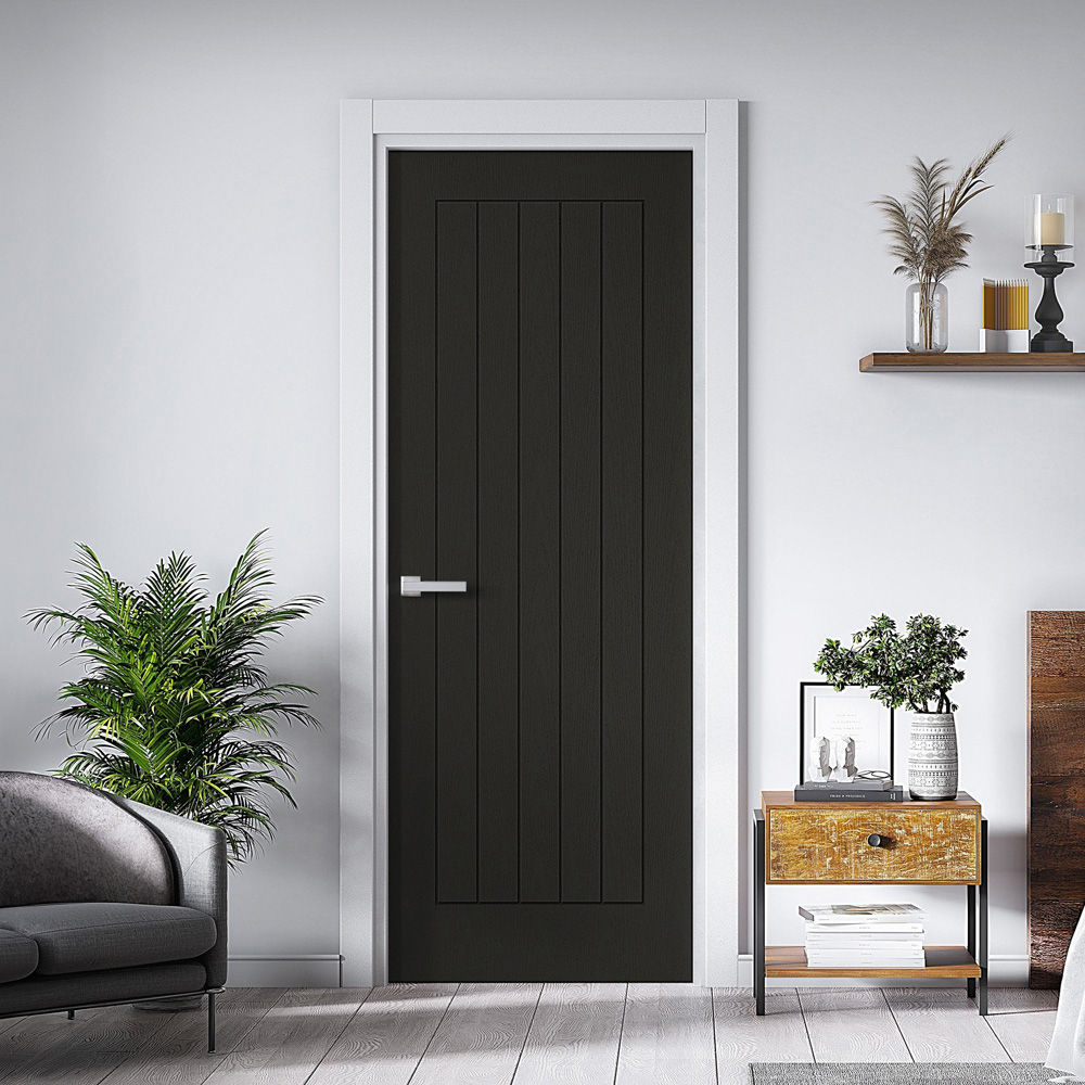 Farley Black Oak Fully Finished Cottage Internal Door 1981 x 762 x 35mm Image 2