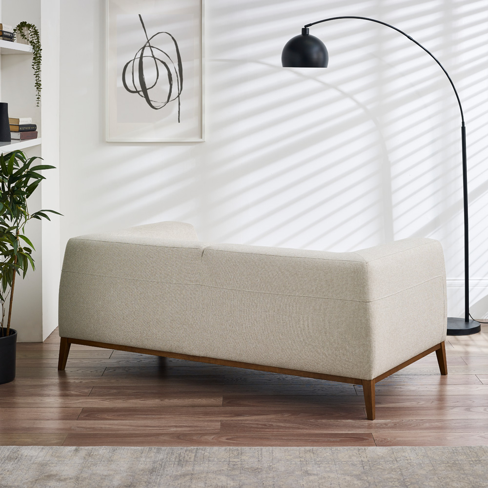 Furniturebox Zara 2 Seater Cream Recycled Fabric Sofa Image 5