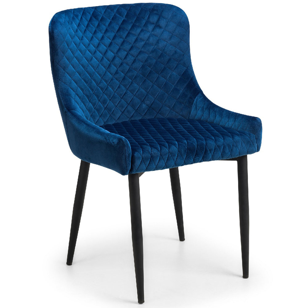 Julian Bowen Berwick 6 Seater Rectangular Dining Set Blue Image 3