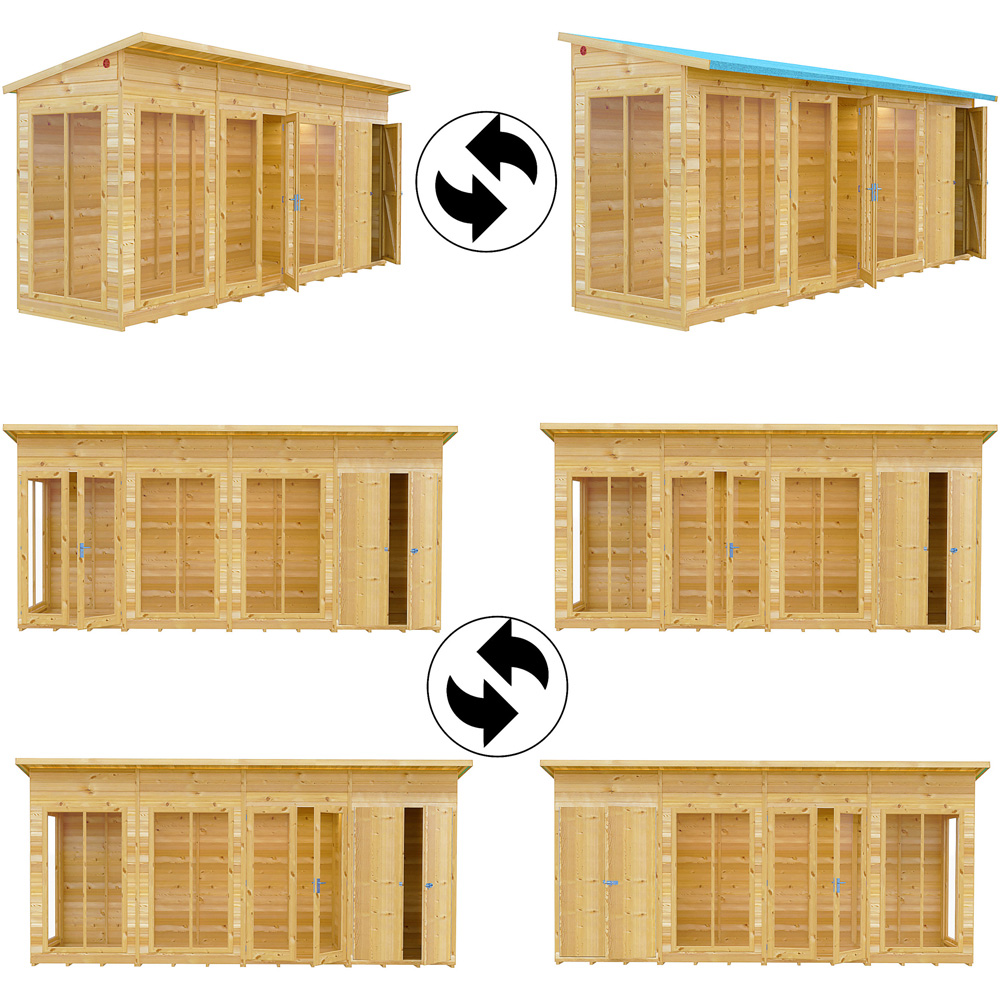 Shire Lela 16 x 8ft Double Door Summerhouse with Storage Image 3