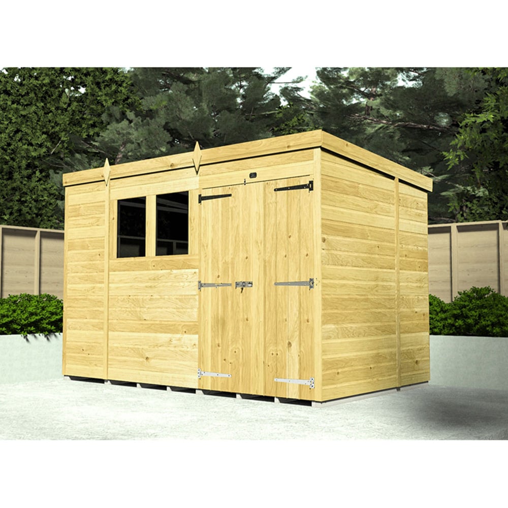 DIY Sheds 9 x 4ft Tongue and Groove Timber Pent Security Shed Image 2