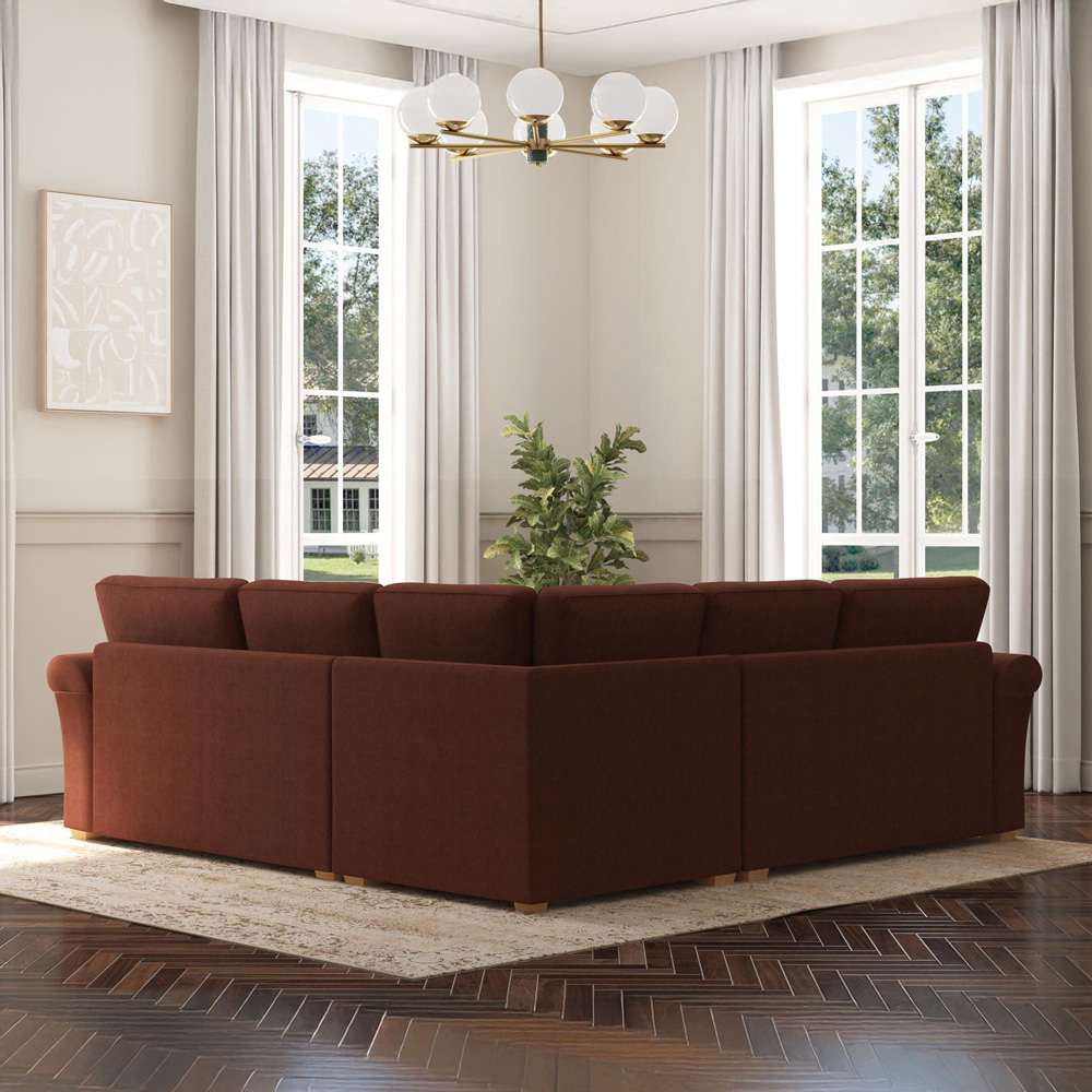 Castleacre 4 Seater Venice Brick Fixed Back Corner Sofa Image 6