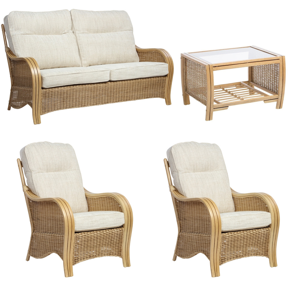 Desser Furniture Turin 5 Seater Light Oak Sofa Set with Jasper Cushion Image 2