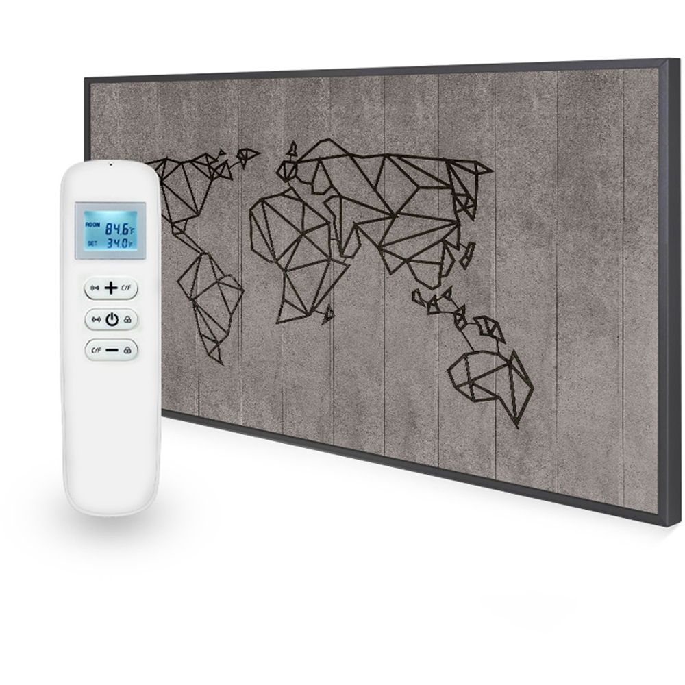 Mirrorstone Nexus World Map Picture Wi-Fi Infrared Heating Panel 580W 595 x 995mm Image 3