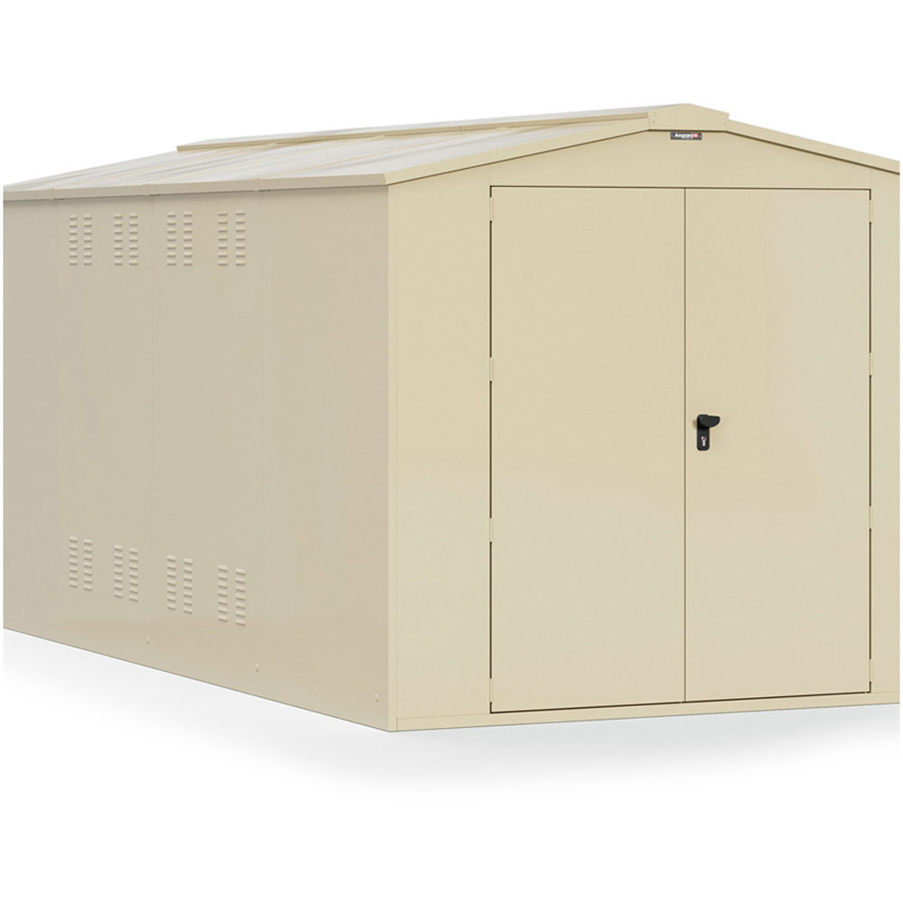 Asgard Gladiator 7 x 14ft Double Door Cream High Security Apex Garden Shed Image 3