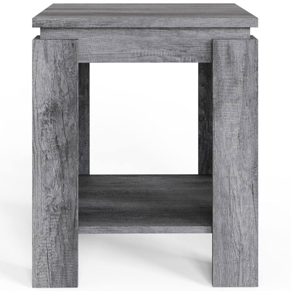 GFW Canyon Single Open Shelf Charcoal Grey Lamp Table Image 3