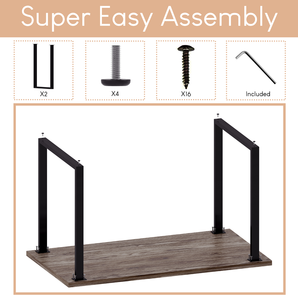 Vida Designs 4 Seater Rectangular Walnut Dining Table Image 6