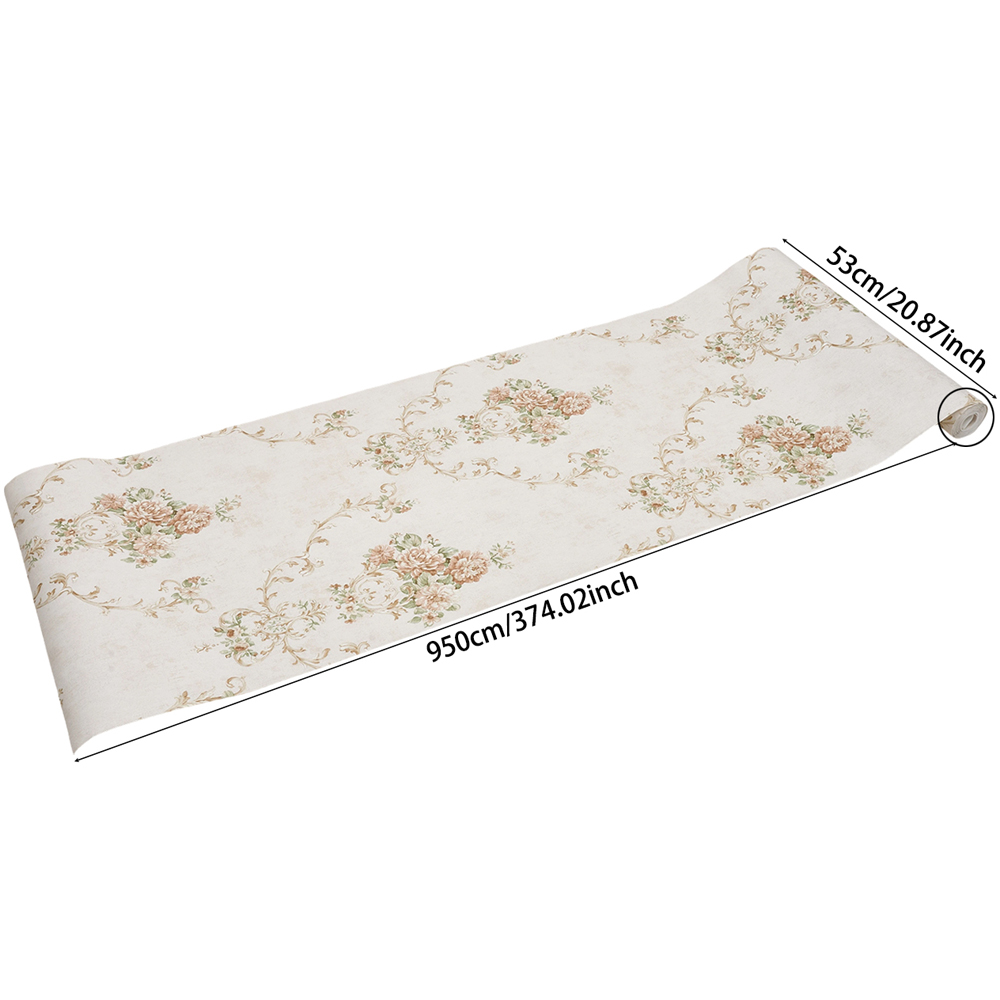 Living and Home Light Beige 3D Embossed Non-Pasted Wallpaper Roll 950 x 53cm Image 8