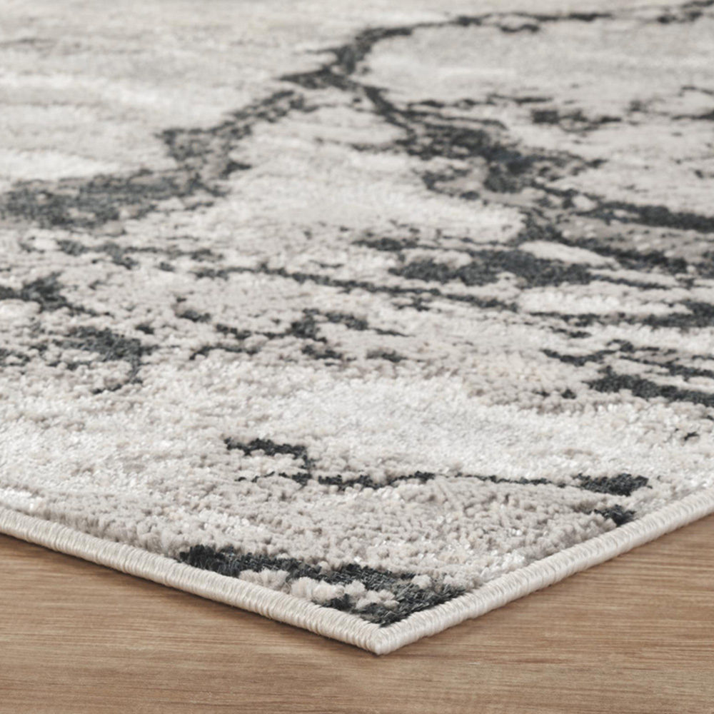 Desire Rugs Elysium Modern Abstract Metallic Sheen Huracan Grey Rug 160 x 230cm Image 3