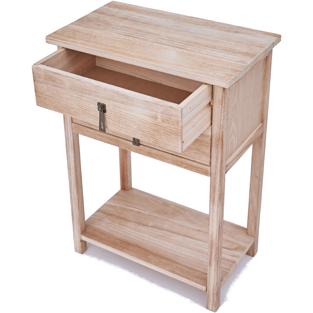 Portofino 2 Drawer Light Wood Narrow Console Table Image 5