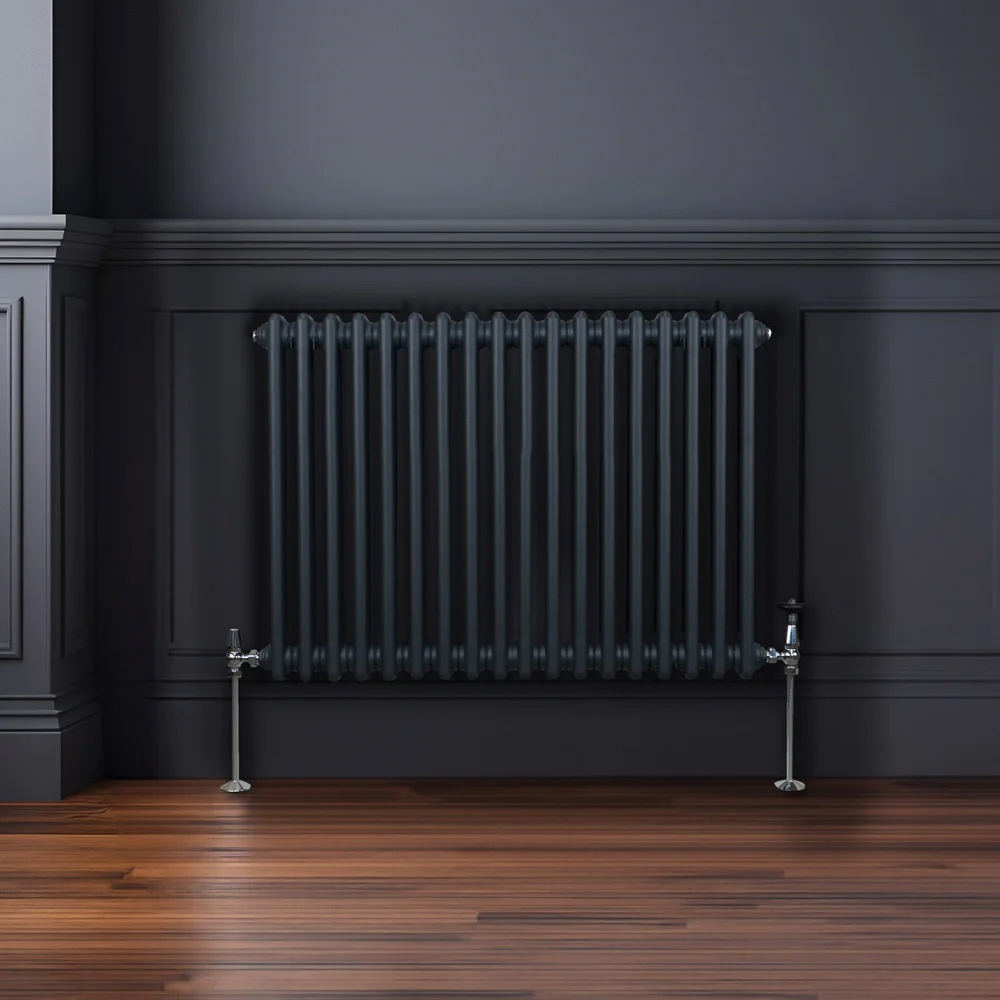 Monster Shop 3499 BTU Anthracite Grey Traditional 2 Column Radiator 600 x 832mm Image 2