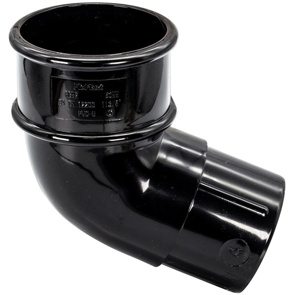 FloPlast Mini Gutter 112 Degree Offset Bend Black 50mm Image 4