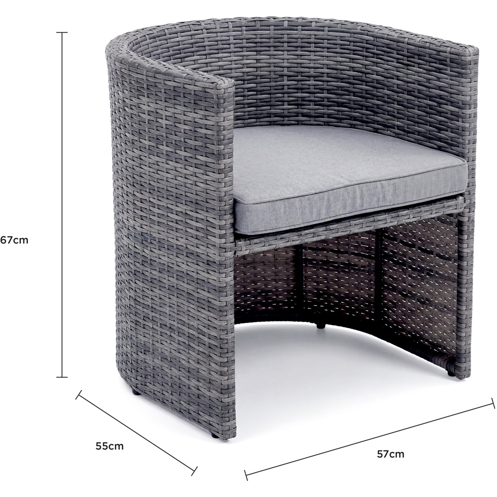 Charles Bentley St Tropez 2 Seater Bistro Set Grey Image 9
