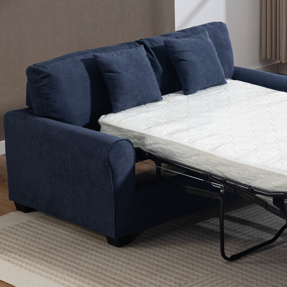 Artemis Home Lewiston 2 Seater Denim Fabric Sofa Bed Image 3