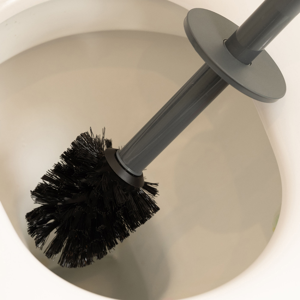 ADDiS Charcoal Faux Rattan Toilet Brush Image 4