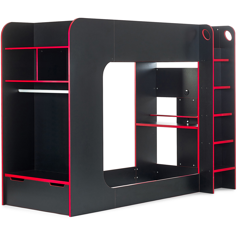 Julian Bowen Impact Black and Red Gaming Bunk Bed Image 2