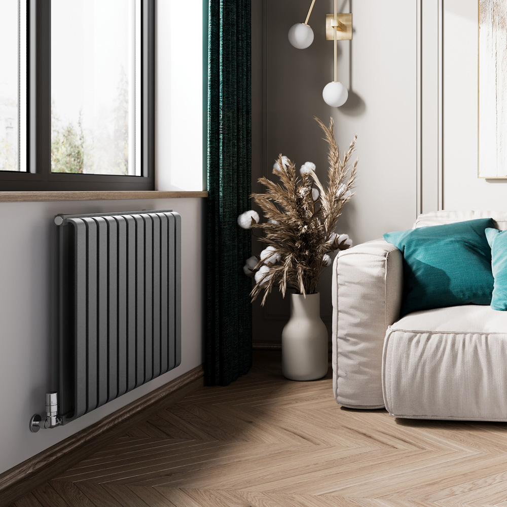 Terma Warp Room 2960 BTU Salt n Pepper Radiator 630 x 785mm Image 6