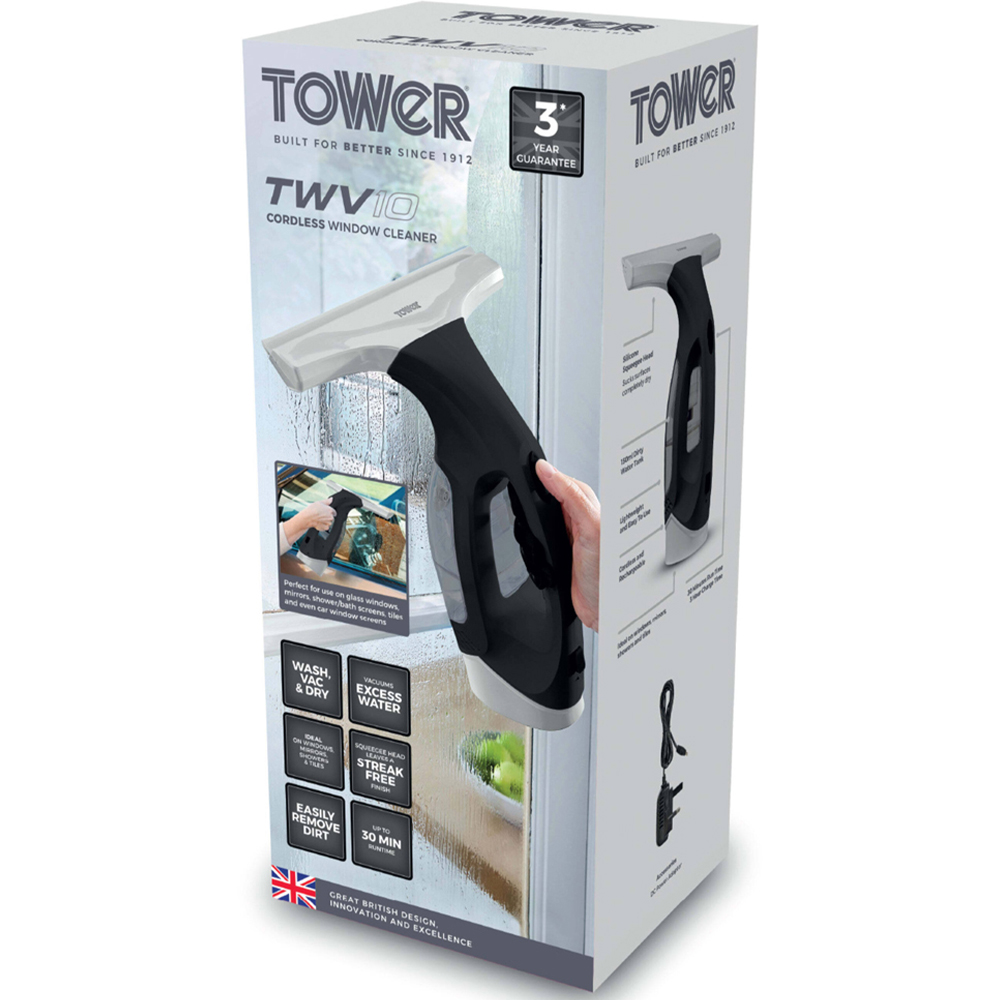 Tower TWV10 Platinum Cordless Window Vacuum Cleaner Image 2