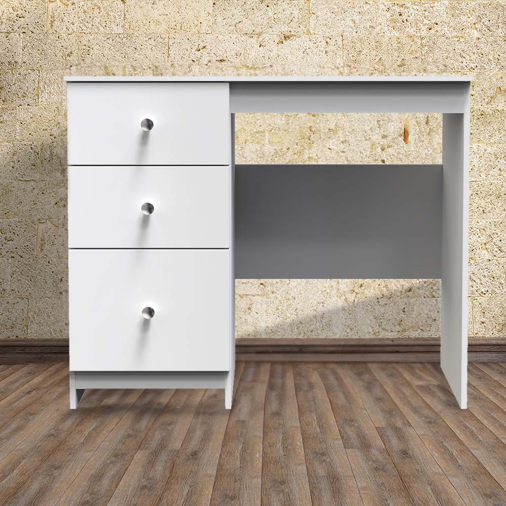 Crowndale Yarmouth 3 Drawer White Vanity Ready Assembled Image 7