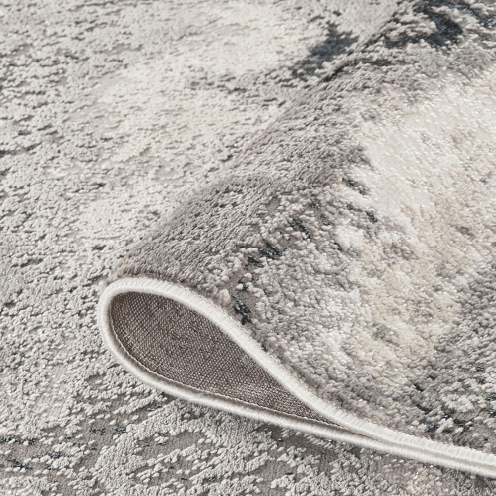 Desire Rugs Elysium Modern Abstract Action Metallic Mist Grey Rug 200 x 290cm Image 4