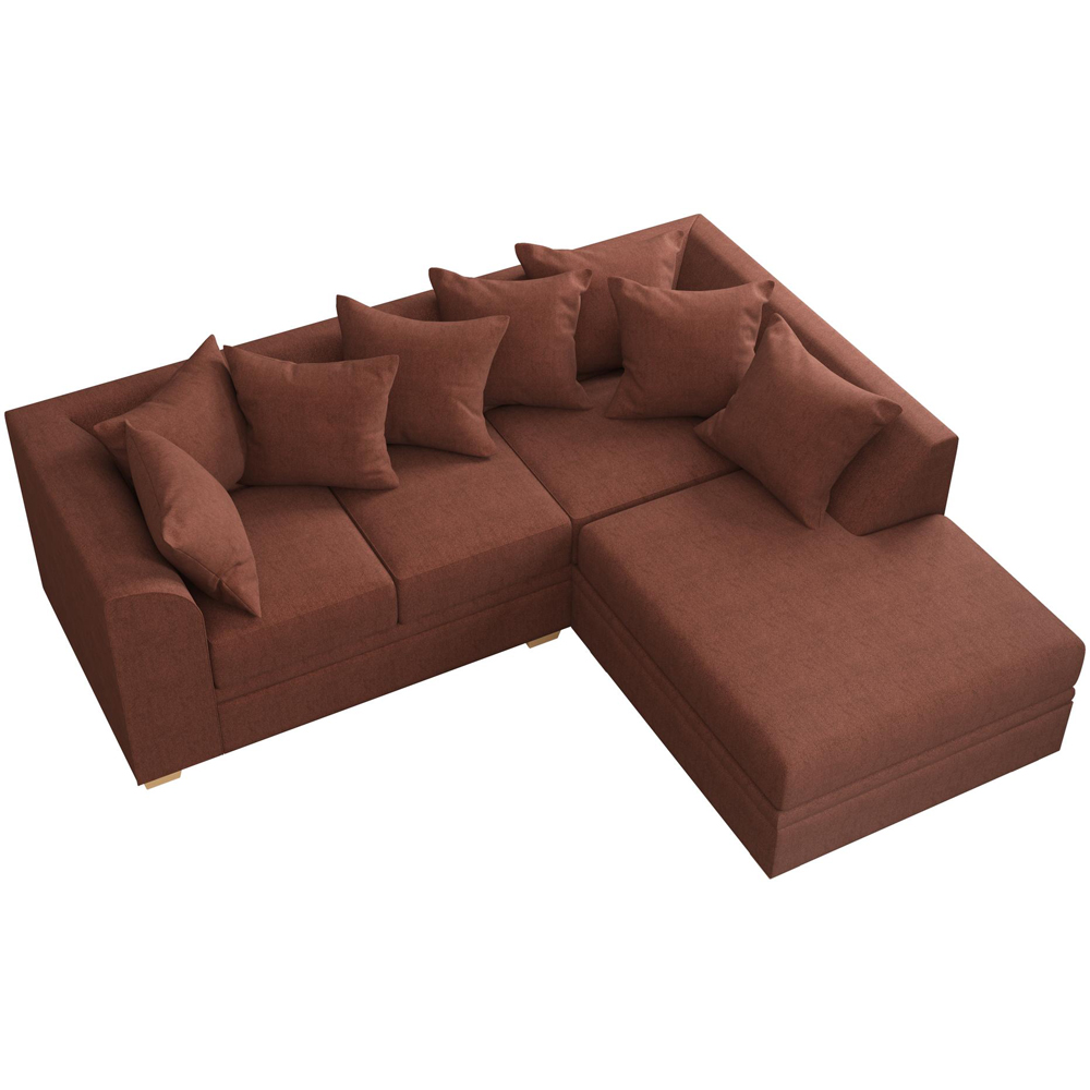 Modo 3 Seater Brick Venice Right Hand Scatter Back L-Shape Corner Sofa Image 4