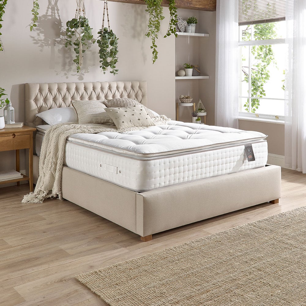 Aspire King Size Natural Pillow Top Pocket Mattress Image 5