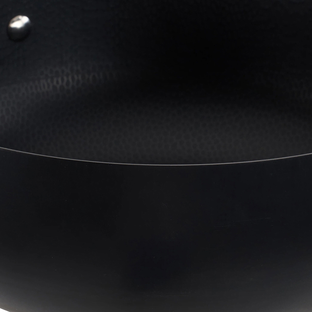 Living and Home 26cm Black Iron Wok with Detachable Handle Image 6