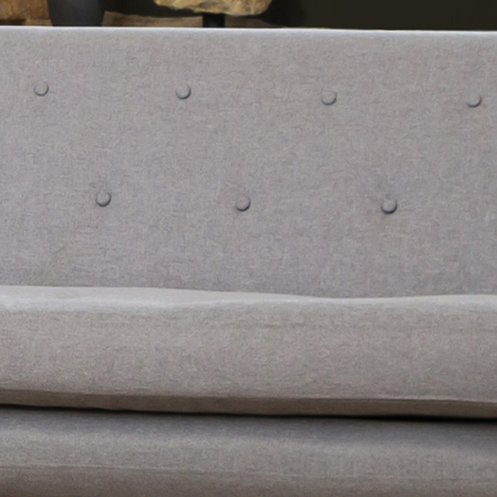 Lynwood 3 Seater Light Grey Fabric Sofa Image 3
