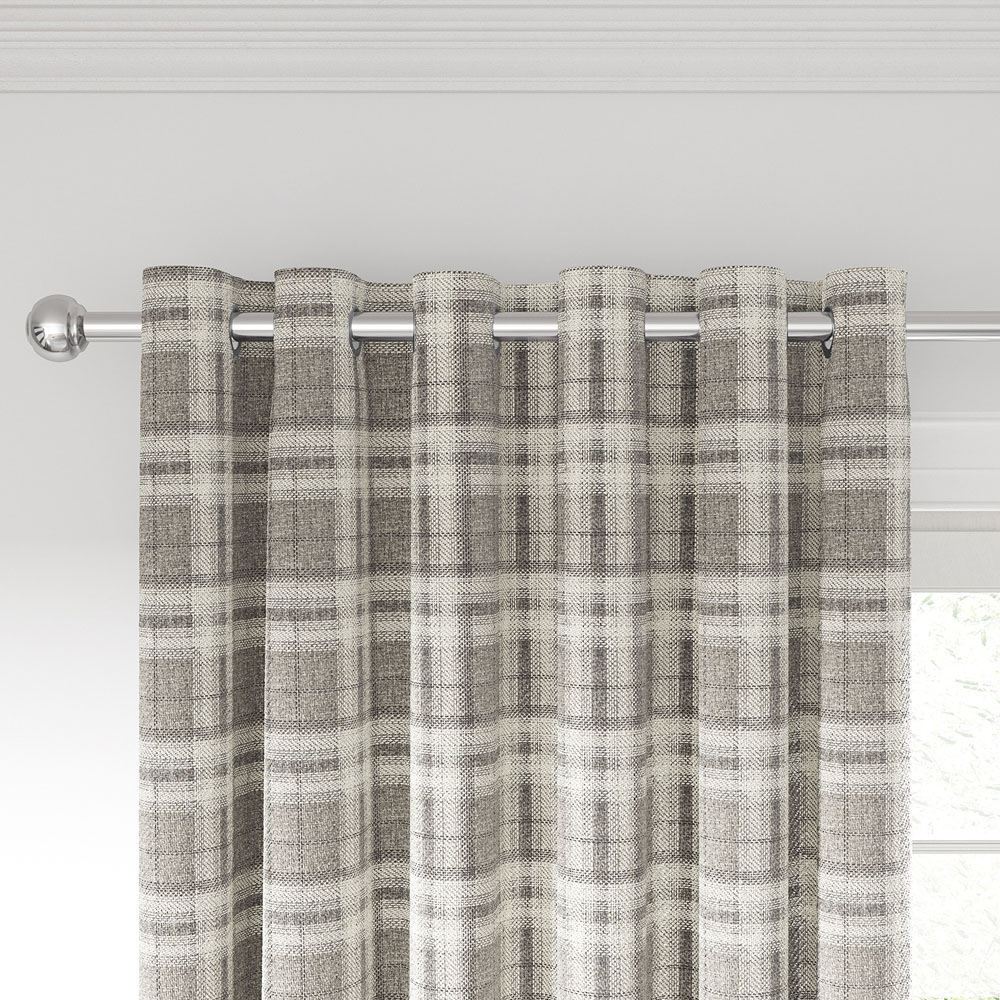 Helena Springfield Harriet Woven Lined Mocha Curtains 168 x 137cm Image 2
