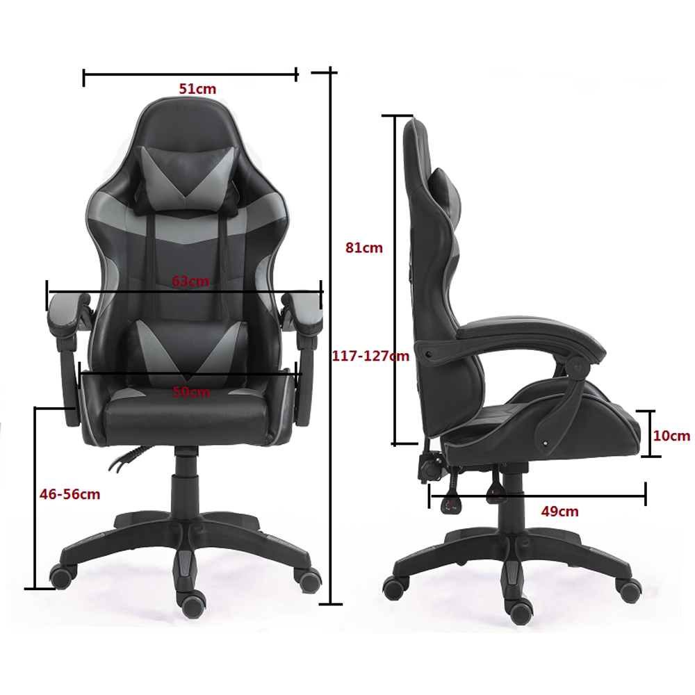 Grey Tilt and Swivel Computer Chair Image 8