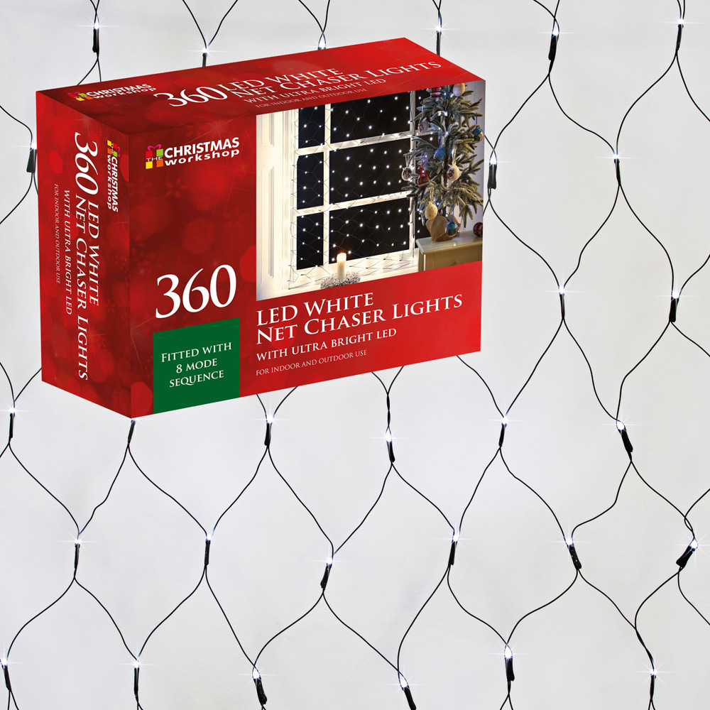 The Christmas Workshop 360 White LED Net String Light Image 3