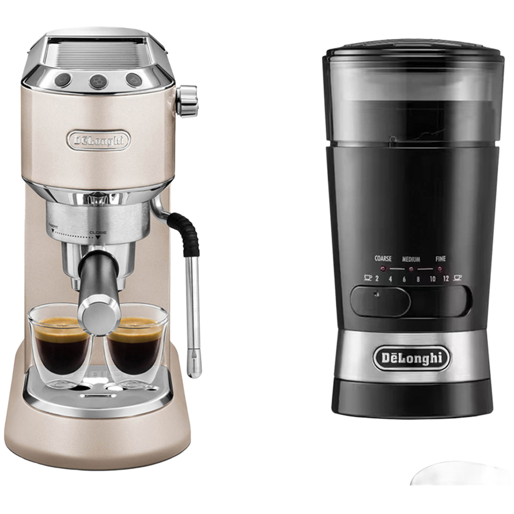 De'Longhi Dedica Beige Art Coffee Machine Set Image 2
