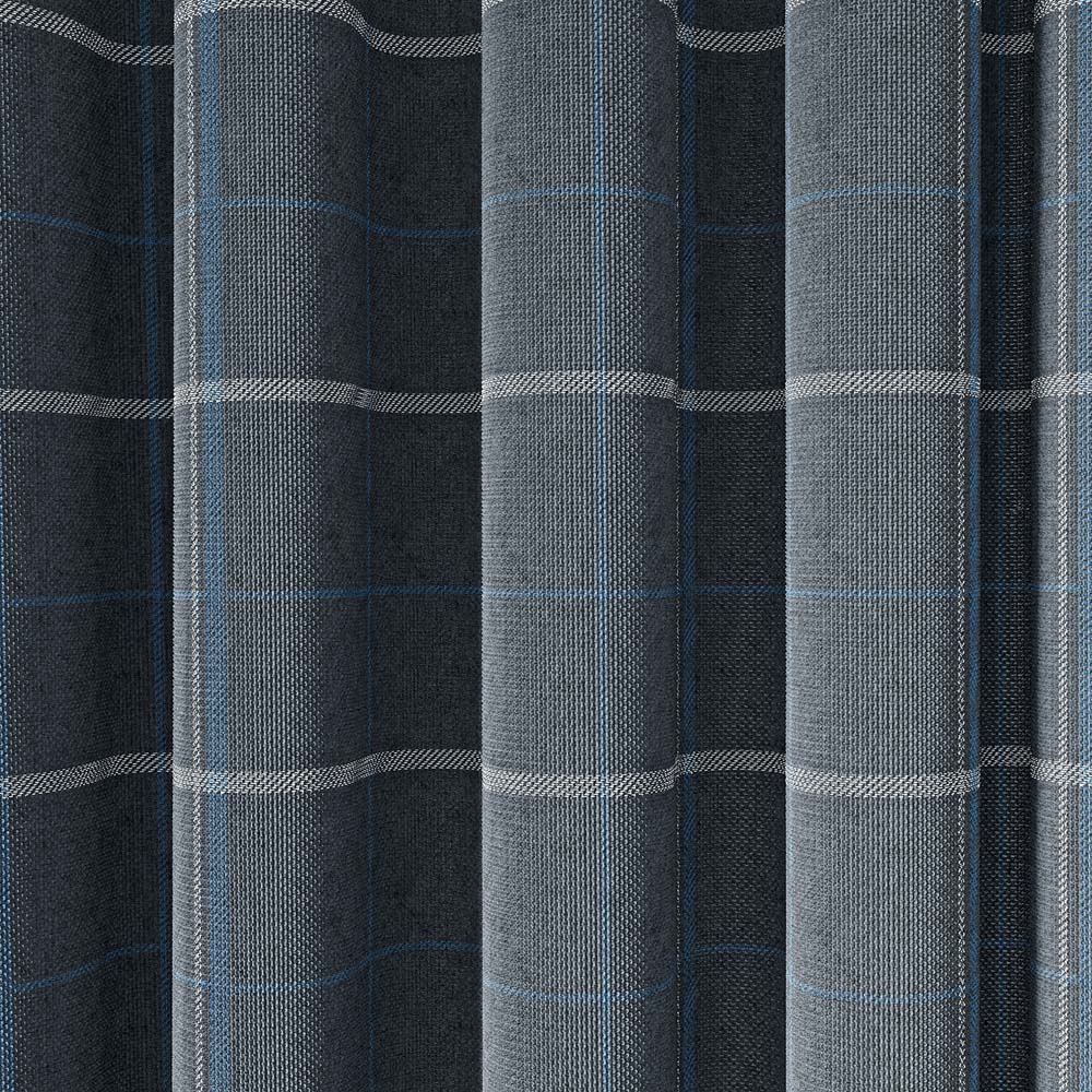 Helena Springfield Harper Woven Lined Navy Eyelet Curtains 168 x 183cm Image 3