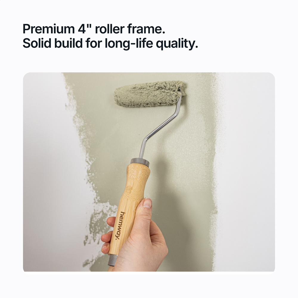 Hemway Tools Premium Bamboo Paint Roller Frame 4 inch Image 3