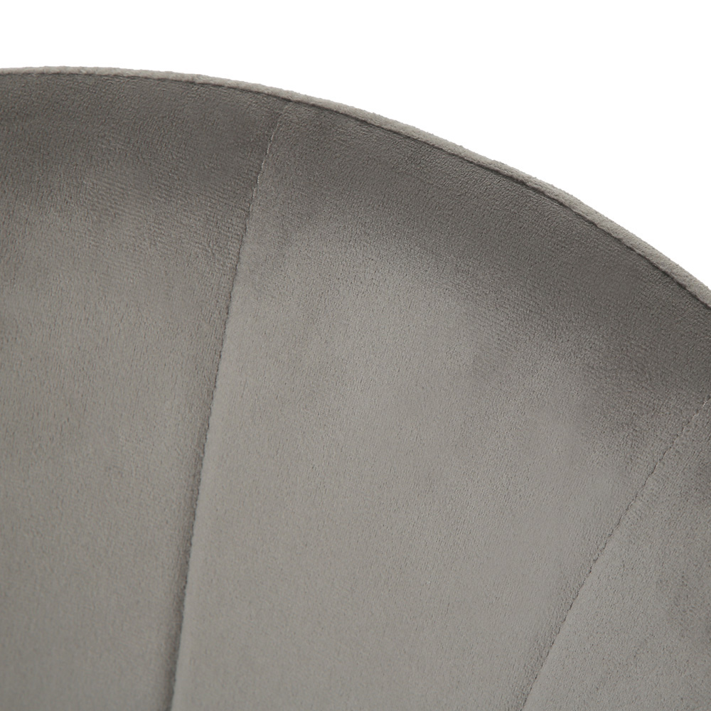 Home Garden Direct Mill Set of 2 Grey Velvet Dining Chairs with Silver Legs Image 6