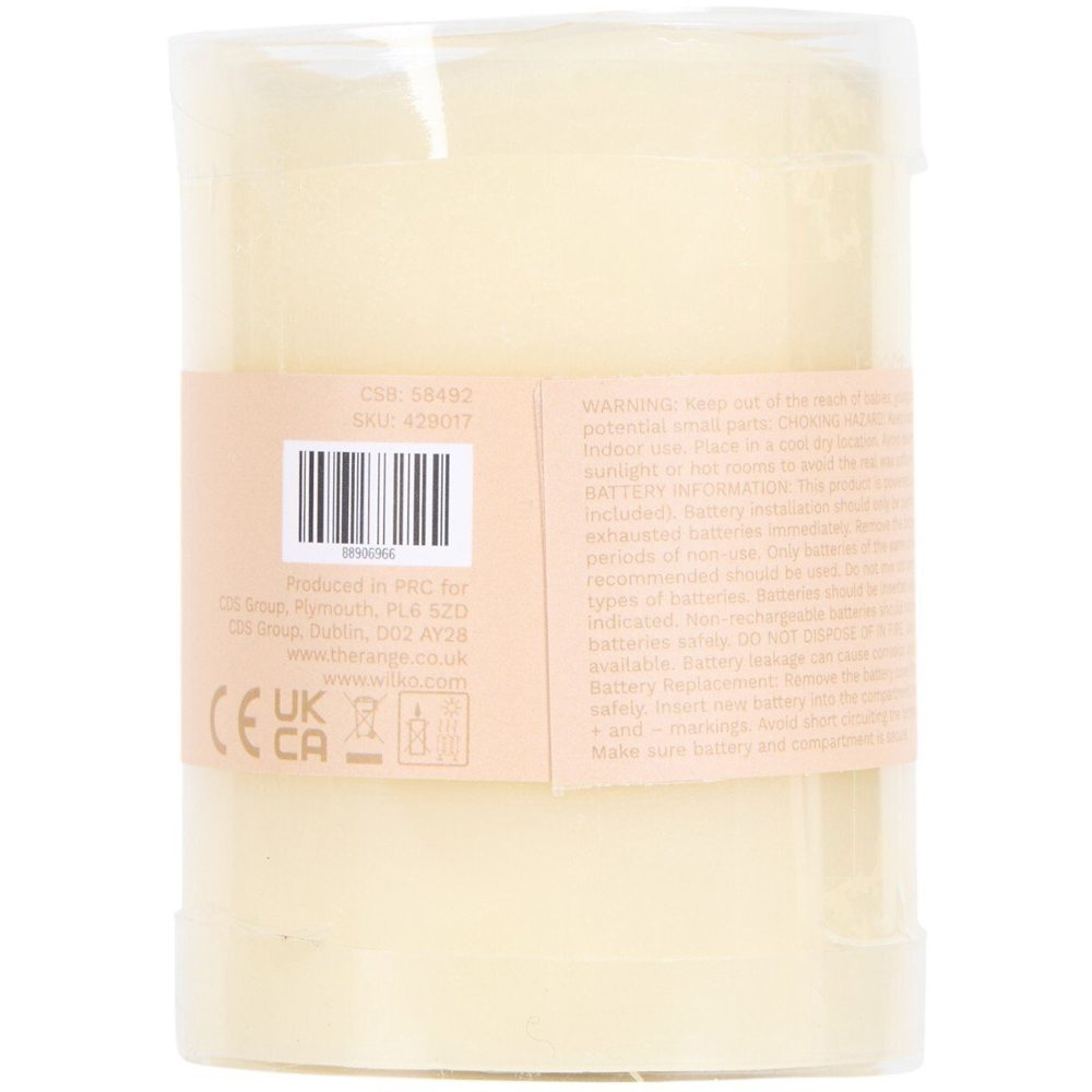 Vanilla Scented LED Pillar Candle - Neutral Image 2