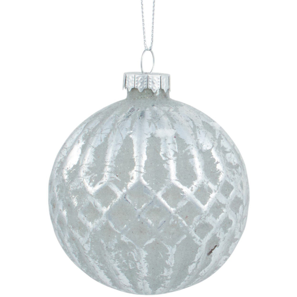 Set of 6 Whisper Baubles Silver Image 1